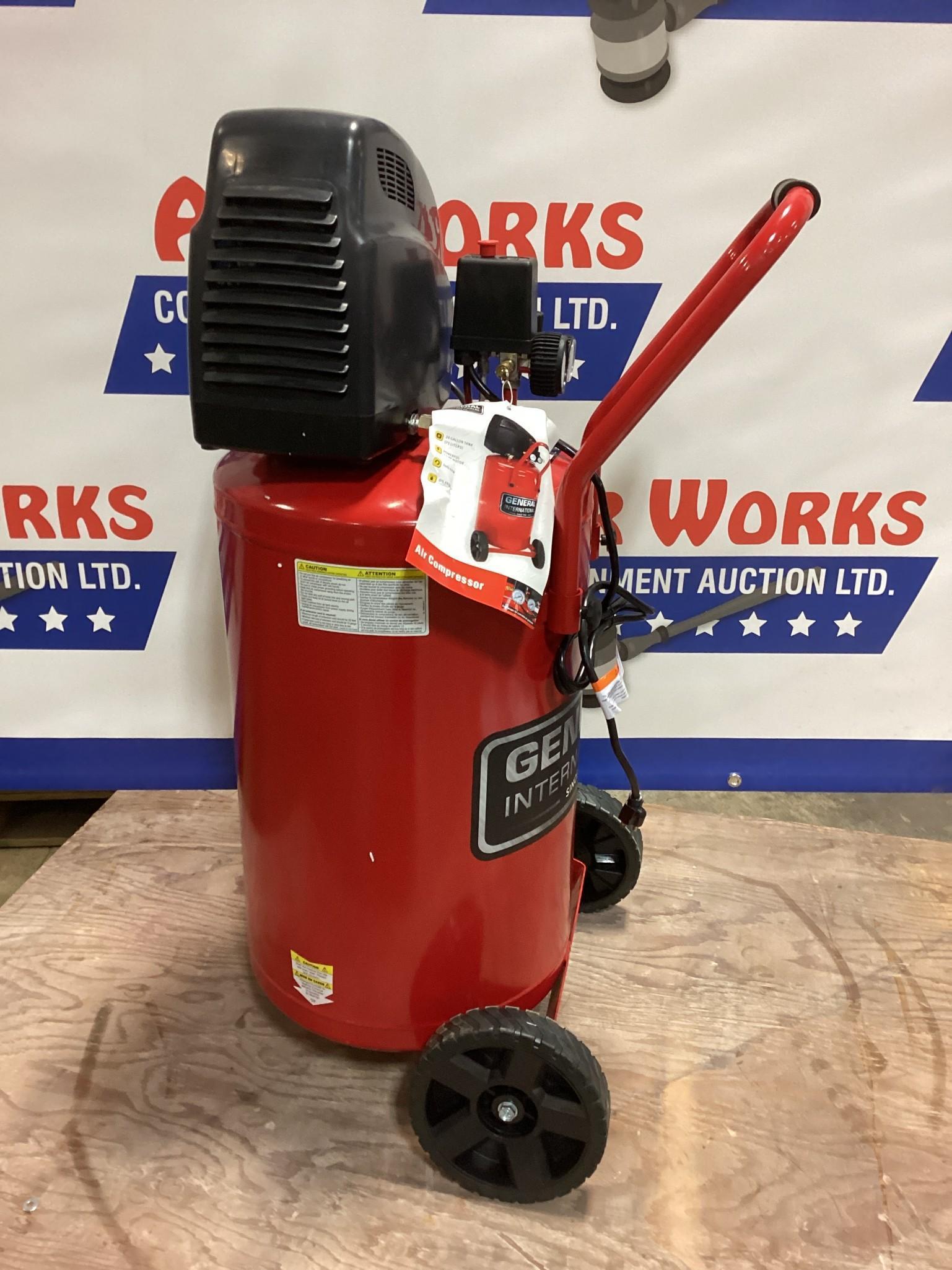 New Unused General Model AC1220 Air Compressor, 20 Gallon Tank