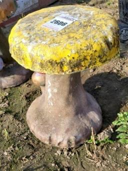 2 Concrete Mushroom Stools