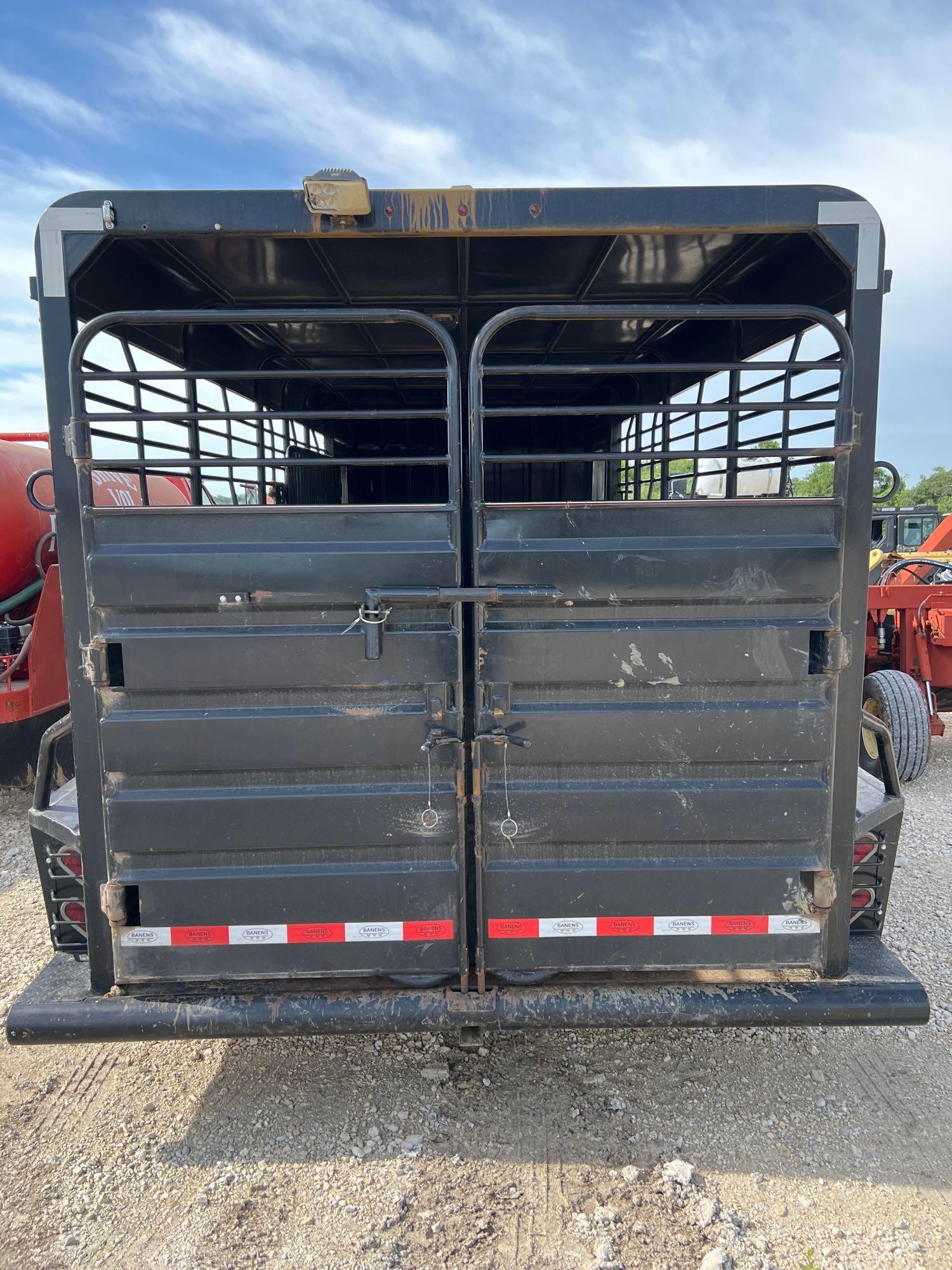 2021 Banens 6'4"X24' Steel Top Trailer with D/S Dressing Room and P/S Tack Compartment with 6 Saddle