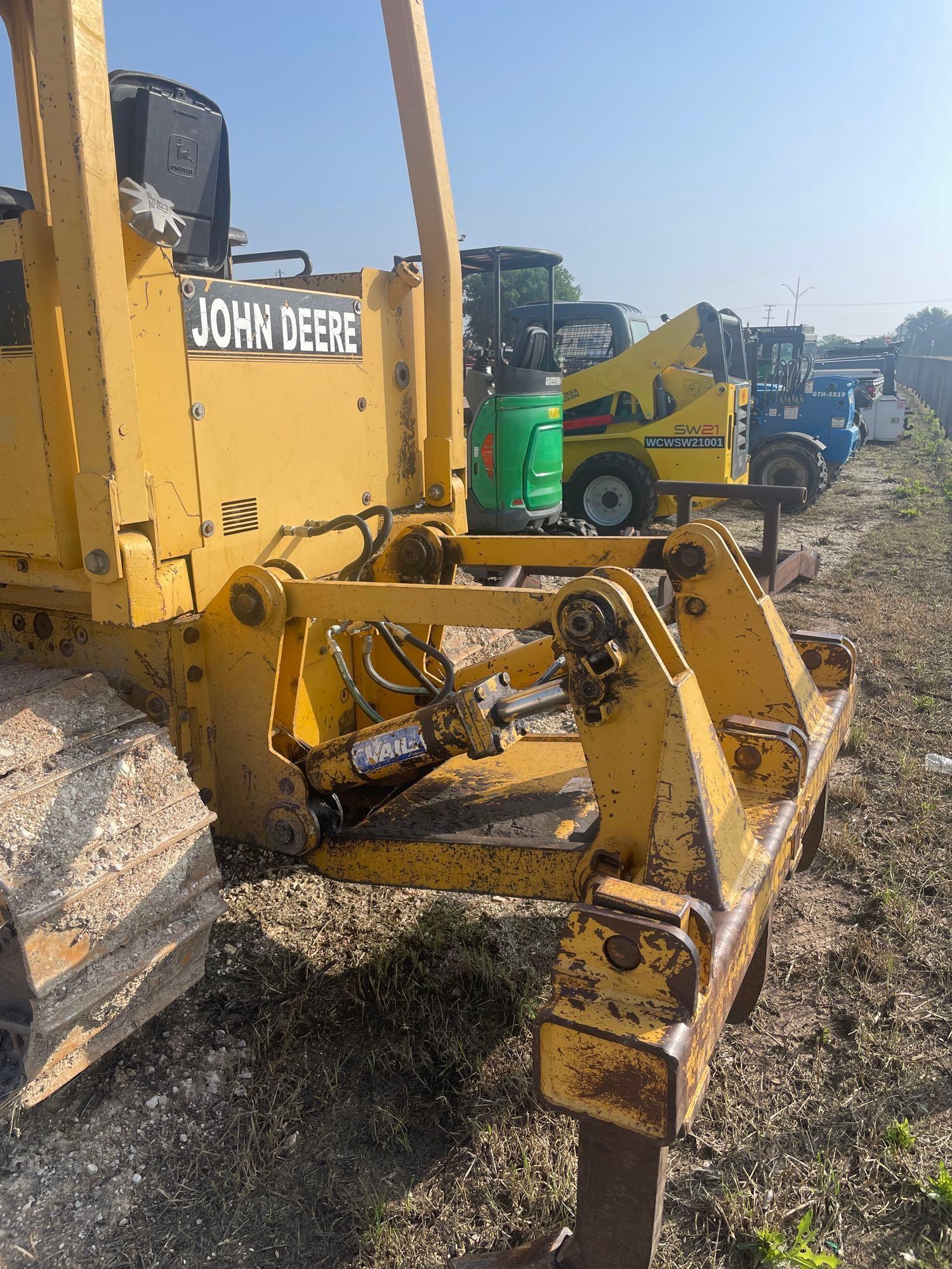 John Deere 650G LT Dozer Series IV 9' 6 Way Blade w/Rake Ripper w/3 Shanks Shows 5010 Hours Runs and