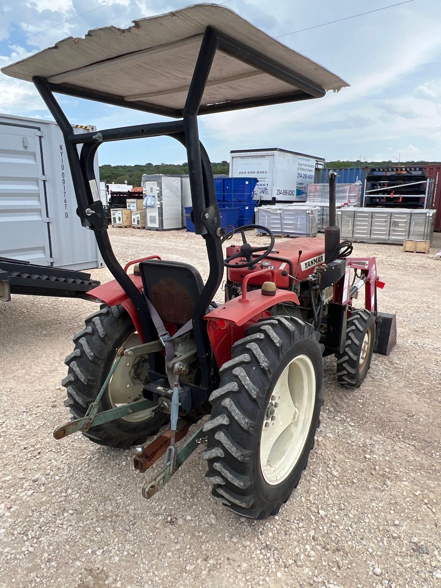 Yanmar YM2000 4WD Tractor with Koyker 80 Loader & 48" Bucket Shows 338 HRS NOTE: We were unable to