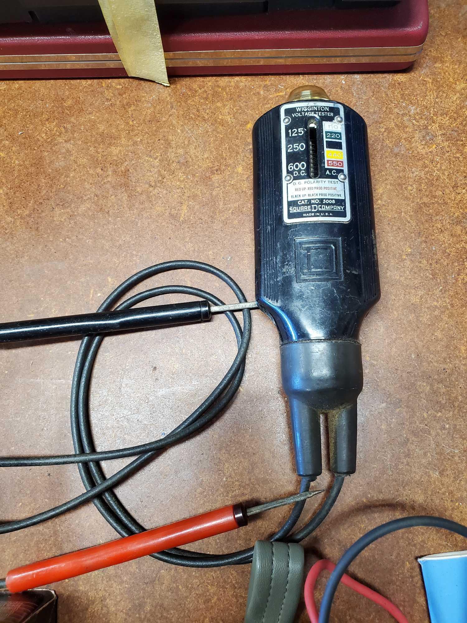 FLUKE AND IBM MULTIMETERS-WEGGINTON VOLTAGE TESTER