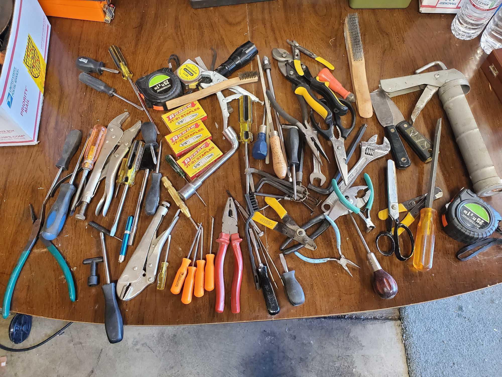 BOX FULL OF HAND TOOLS