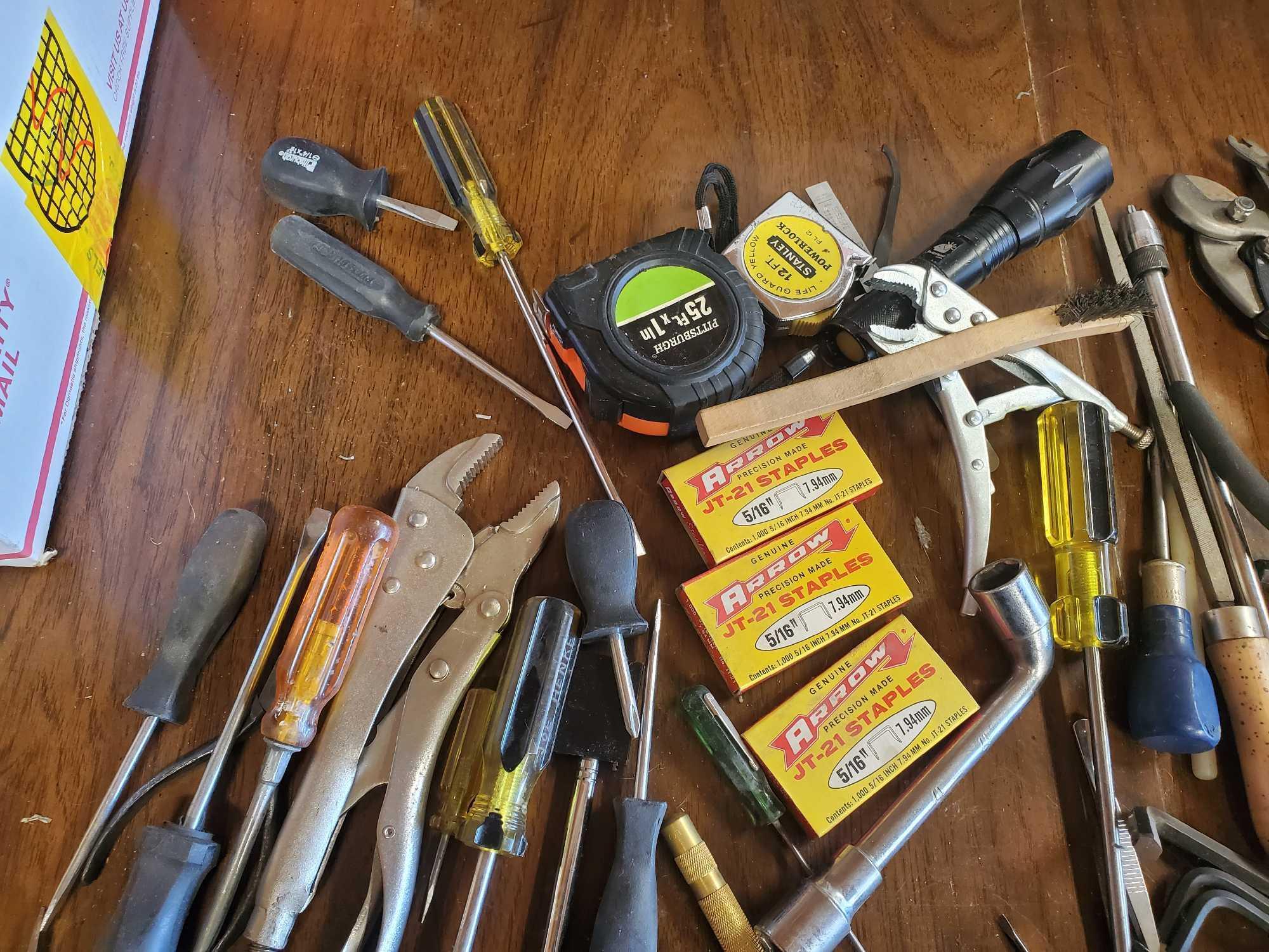 BOX FULL OF HAND TOOLS