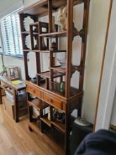 VINTAGE ASIAN INFLUENCED SHELVING UNIT