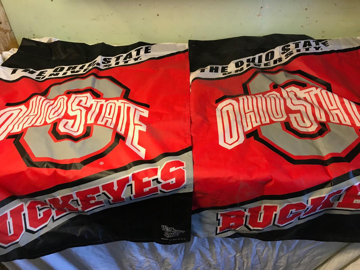 2 Ohio State Garden Flags, 25 x 36 inches