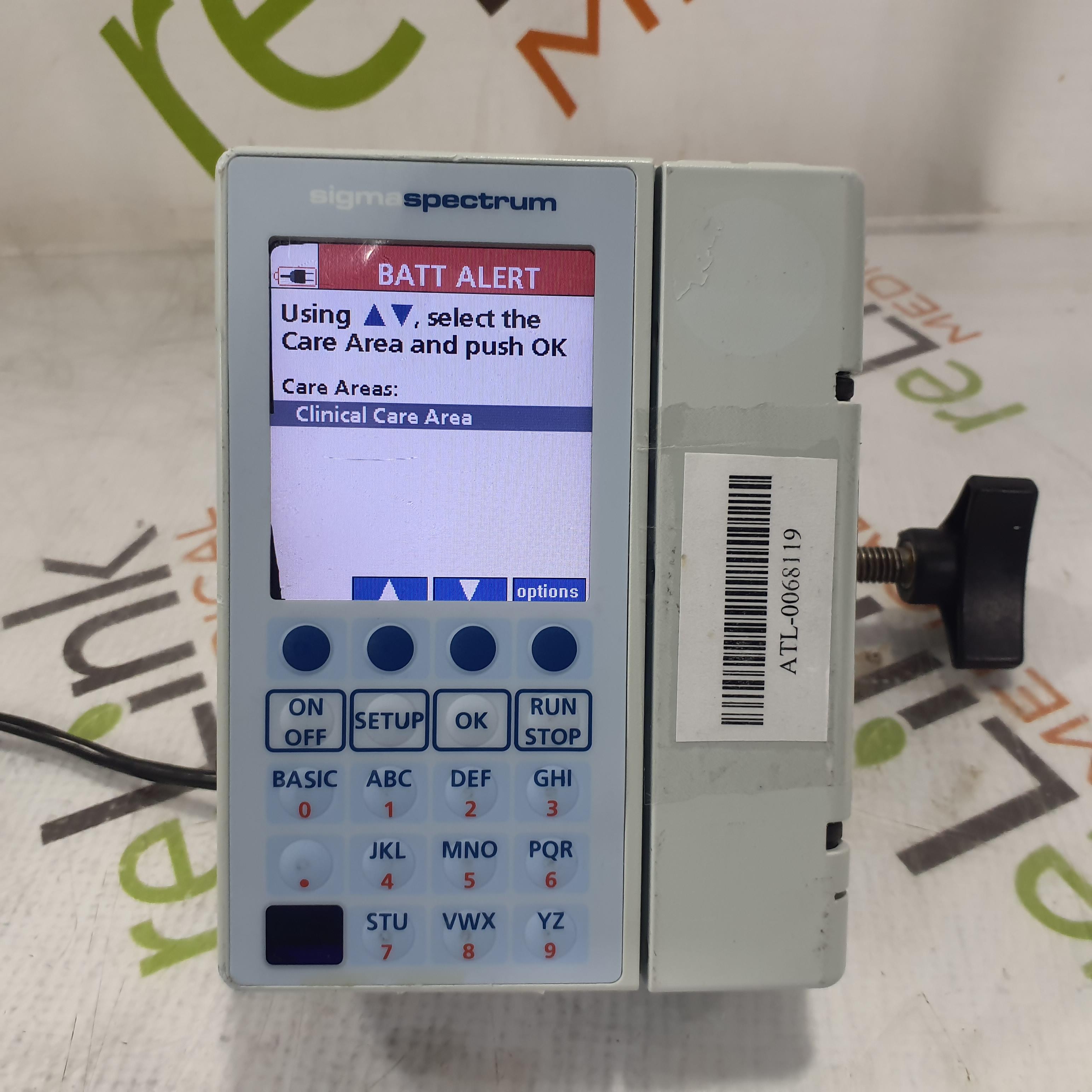 Baxter Sigma Spectrum 6.05.13 with Non-Wireless Battery Infusion Pump - 378821