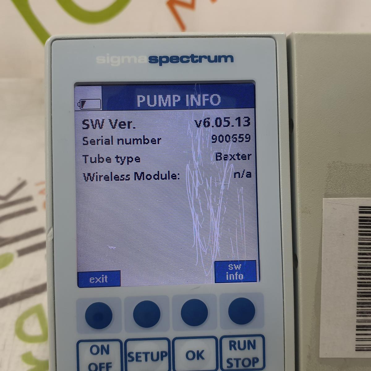 Baxter Sigma Spectrum 6.05.13 without Battery Infusion Pump - 379467