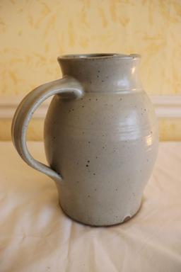 Old 9-inch-tall Pottery Pitcher