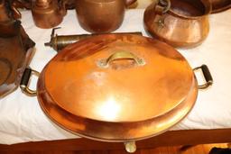 Large Quantity of Old Copper Kitchen Items