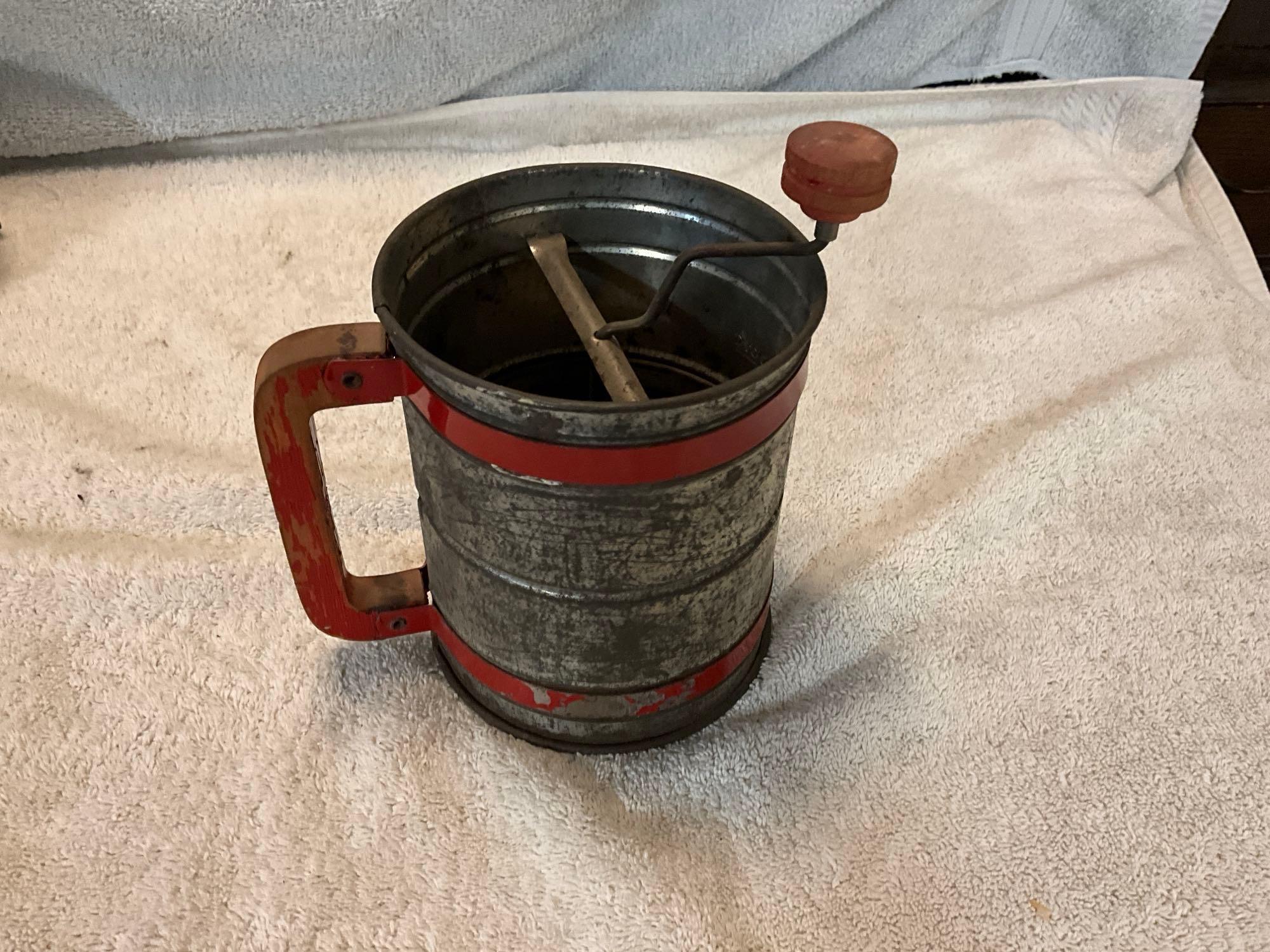 group of vintage kitchen utensils