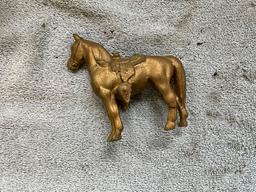 flat of metal horses