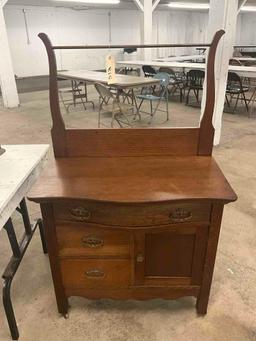 Vintage oak wash stand