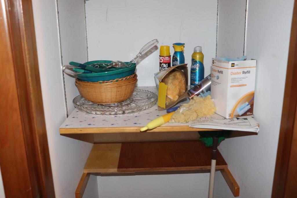 Contents of Hall Closet to include Misc. Kitchen Items