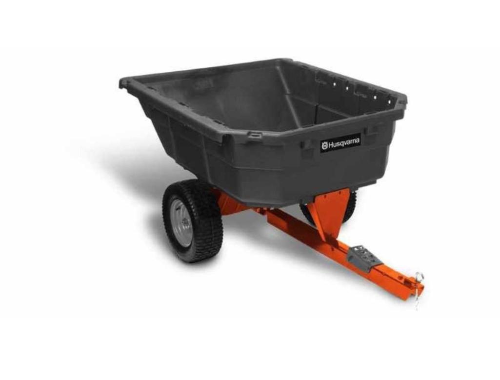 Husqvarna 12.5 Cu. Ft. Steel Dump Cart 1000lb Capacity, stock photo