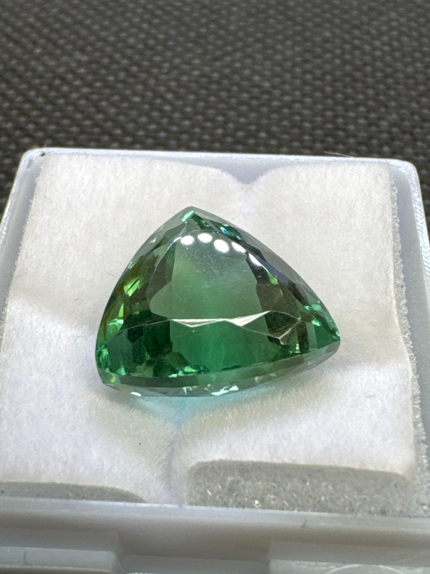 Trillion Cut Green Spinel Gemstone 8.10ct