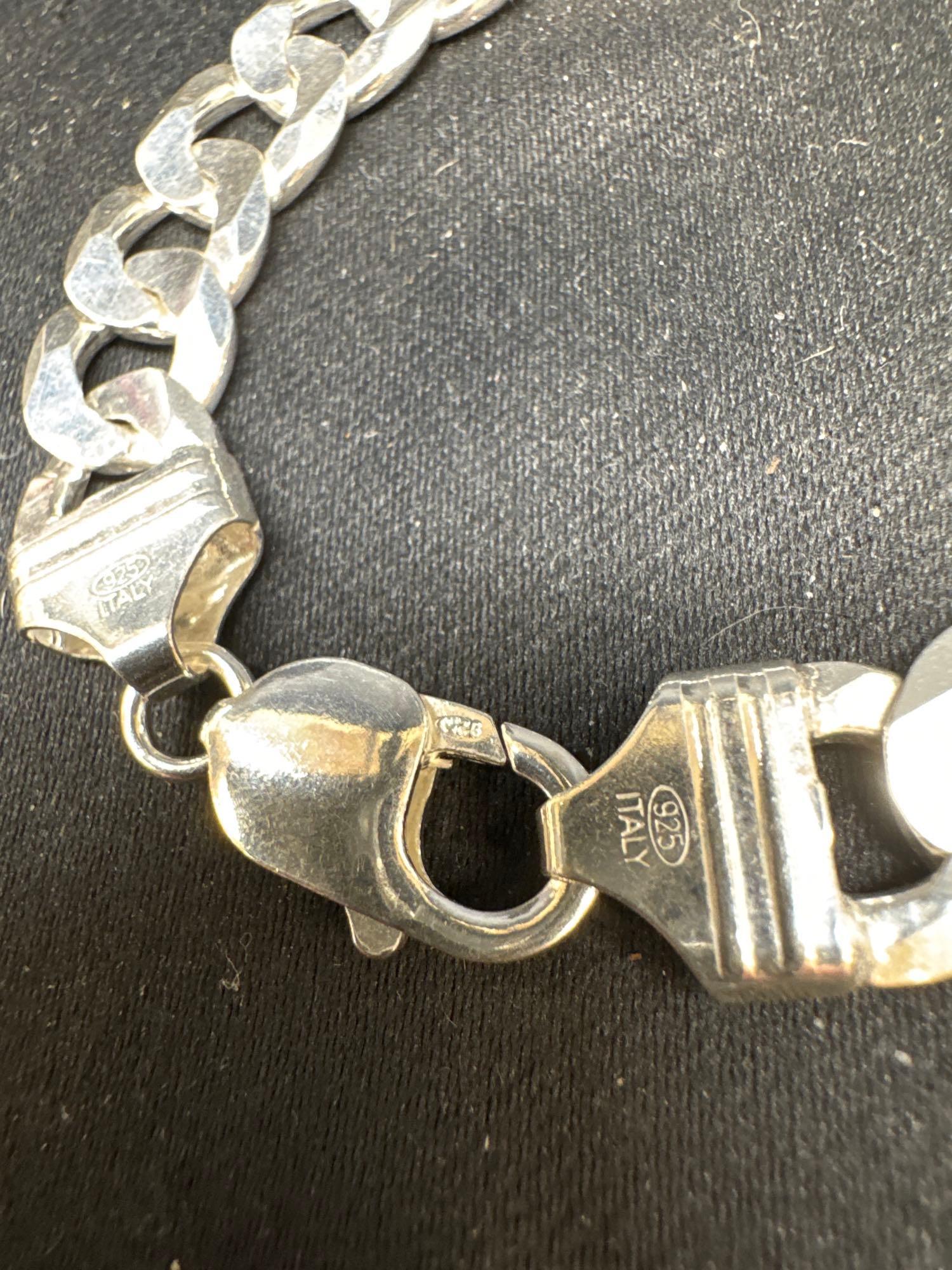 925 Silver Curb Link Necklace 92.67 Grams