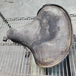 Antique Harley Davidson motorcycle seat