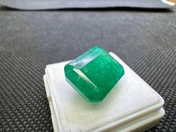 Emerald Cut Green Emerald Gemstone 11.95ct