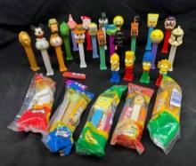 30 PEZ Vintage to Modern. Star Wars, Simpsons, Garfield, Xmas more