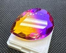 Purple and Yellow Tourmaline Gemstone 45.20ct