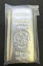 Heraeus 10 Troy Oz 999.9 Fine Silver Bullion Bar