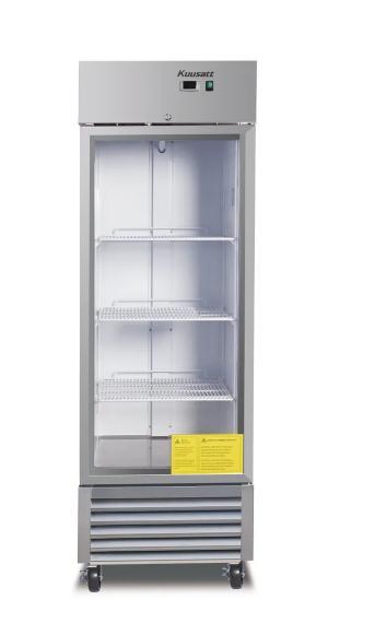 COMMERCIAL STAINLESS STEEL GLASS SINGLE DOOR REACH-IN REFRIGERATOR ST-23BRG