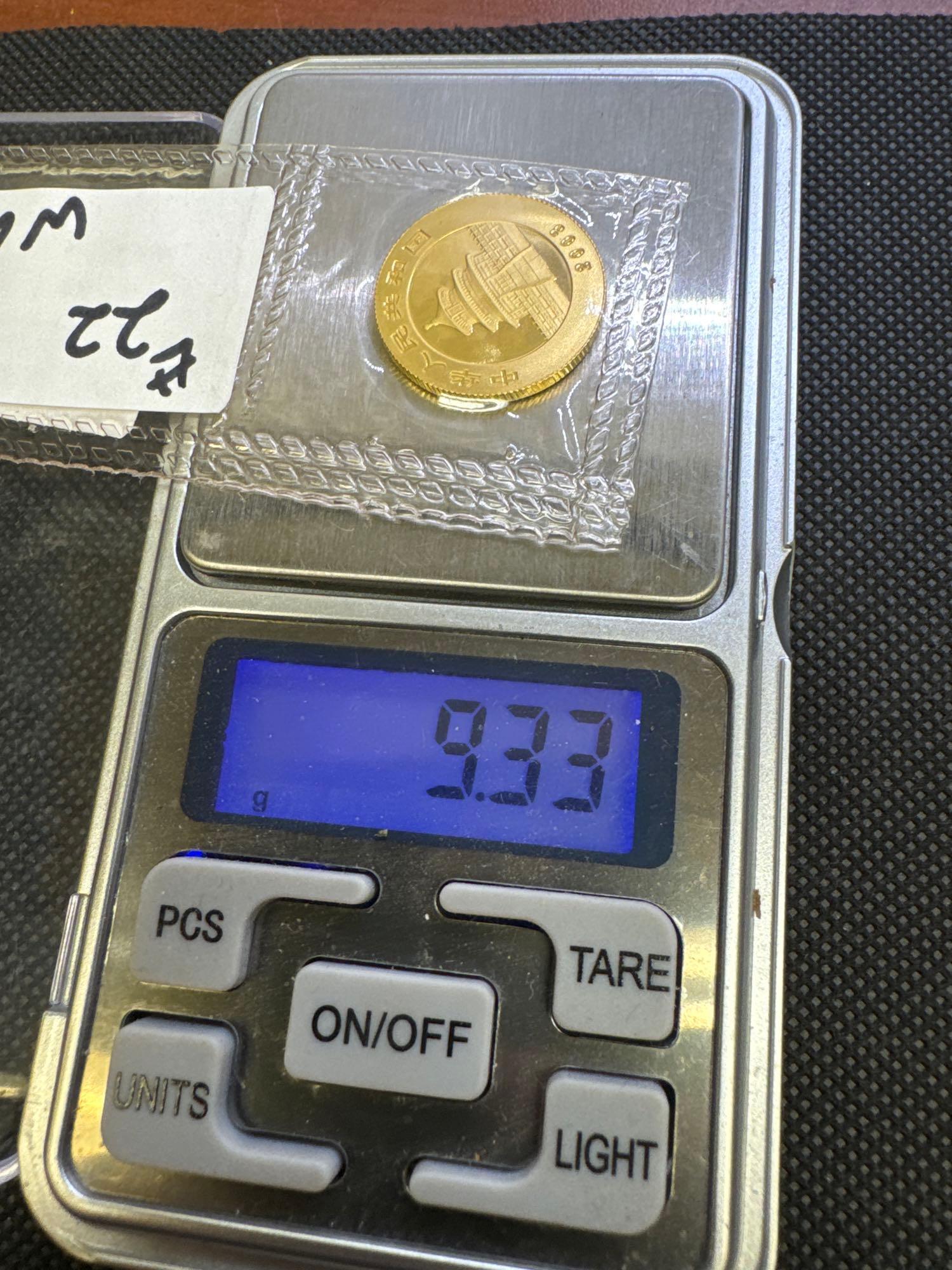 2003 1/4 Oz 999 Fine Gold Panda Bullion Coin