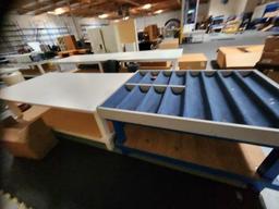 8ft long wooden work tables quantity 4