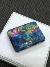 Emerald Cut Multi-Color Ammolite Gemstone 41.75ct