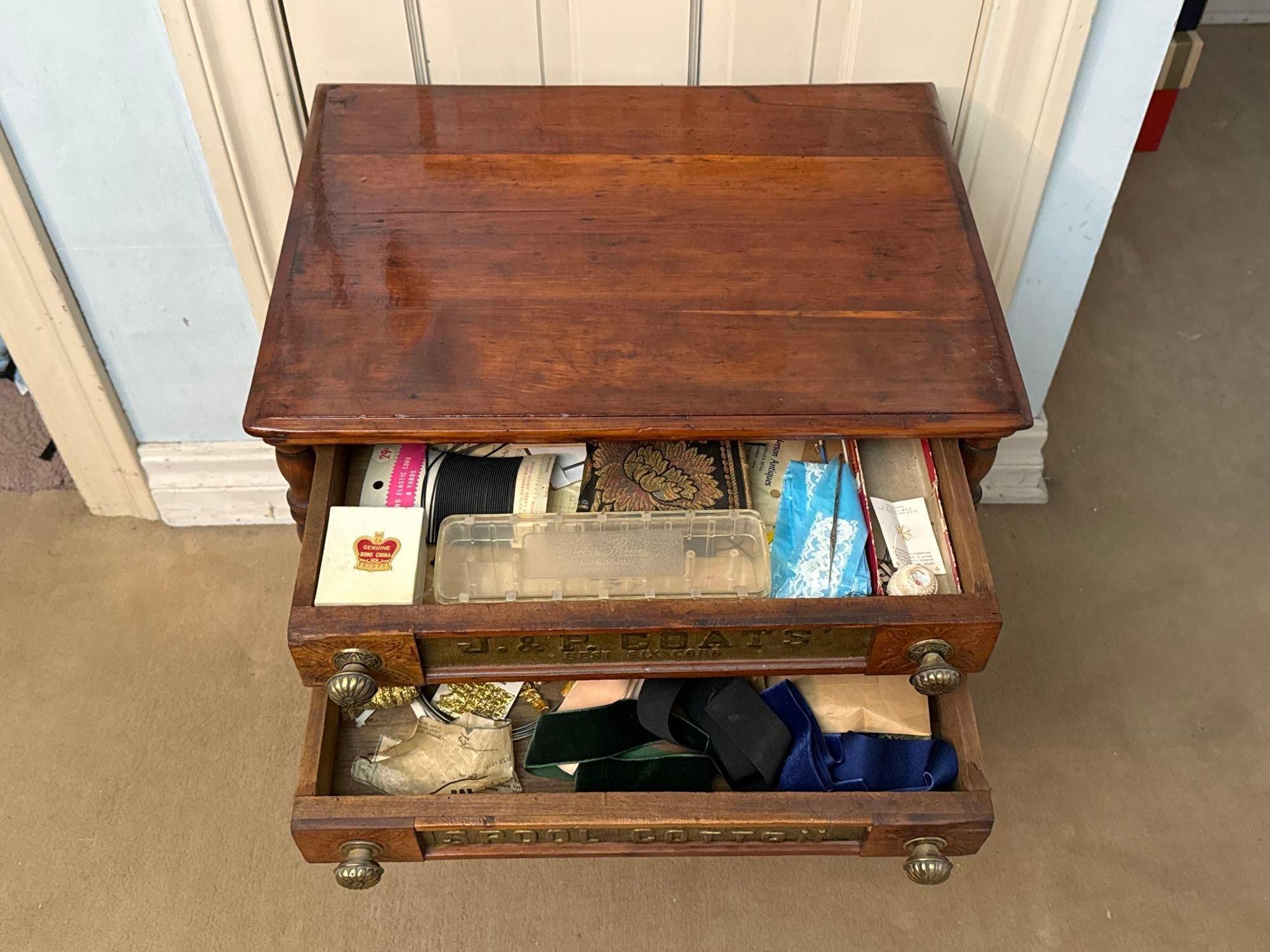 Antique J. & P. Coats Spool Cabinet