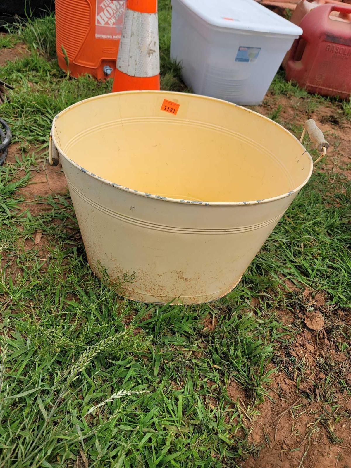 galvanized painted bucket