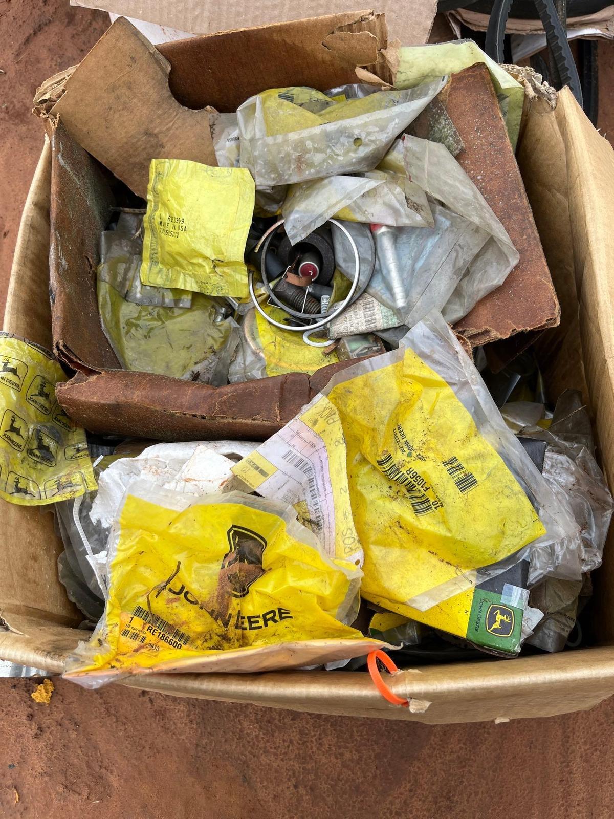 box of John deere parts