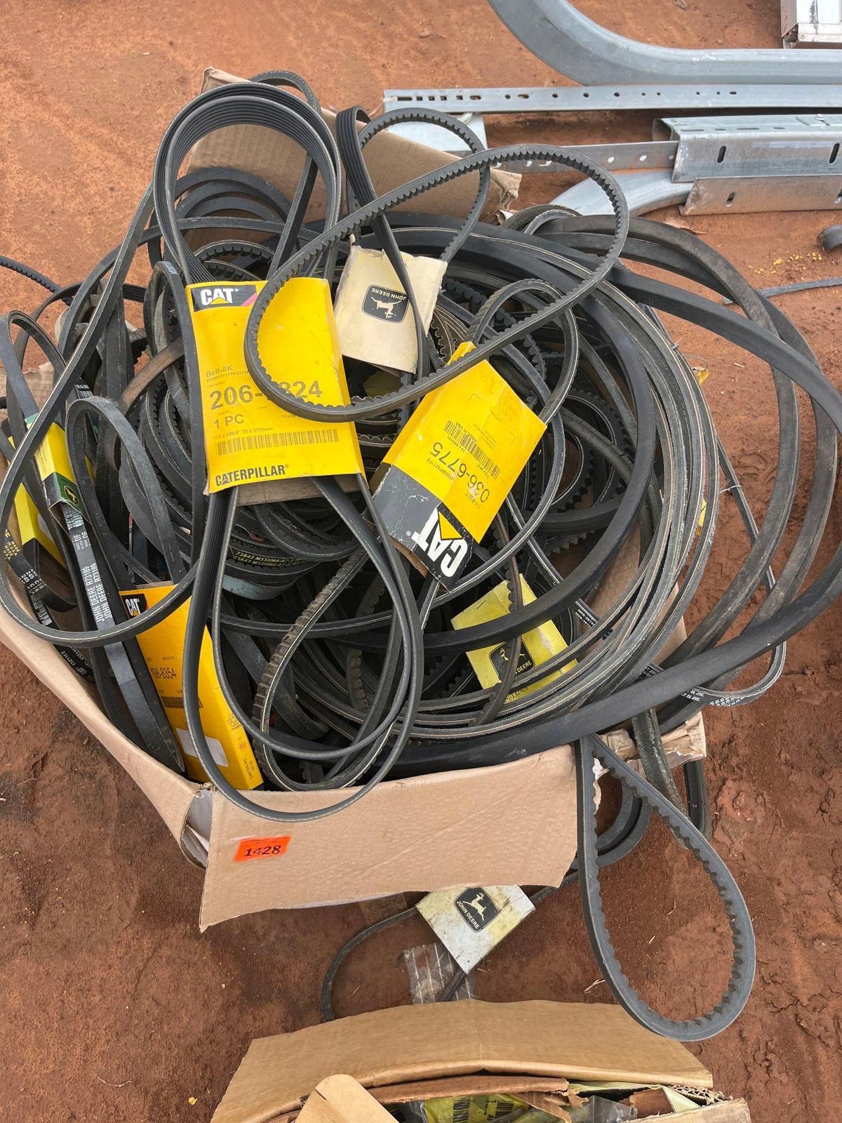 box of john deere and cat belts