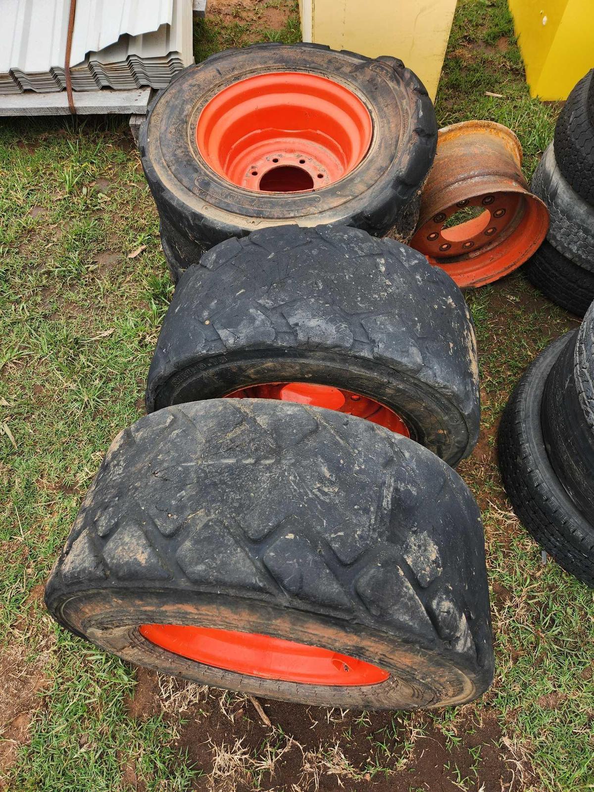 bobcat skid steer tires and wheels