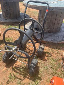 Garden hose reel on wheels