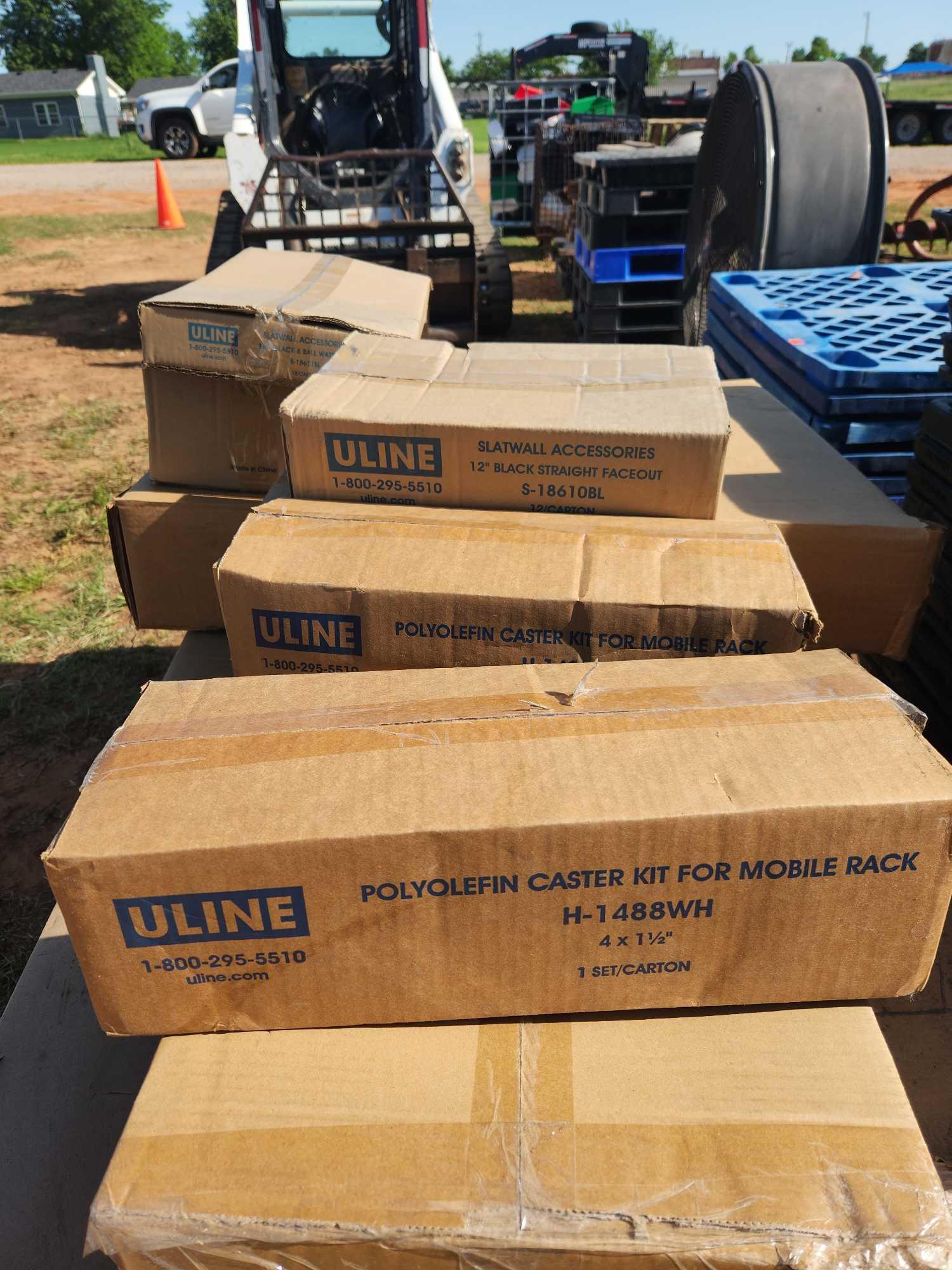 uline shelves, mobile rack, work benches and more