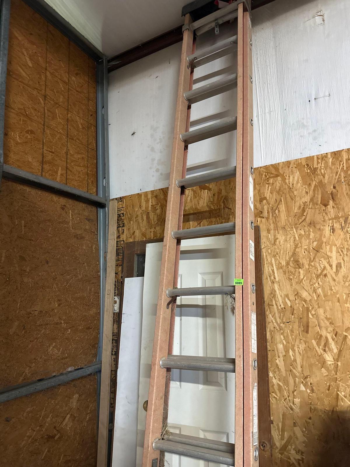 extension ladder and doors