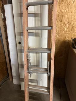 extension ladder and doors