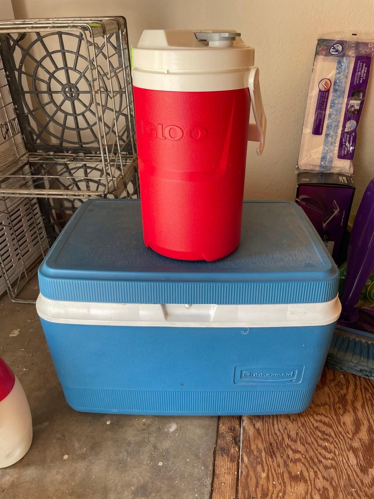 ice chest; water jug