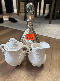 Bottle and creamer set