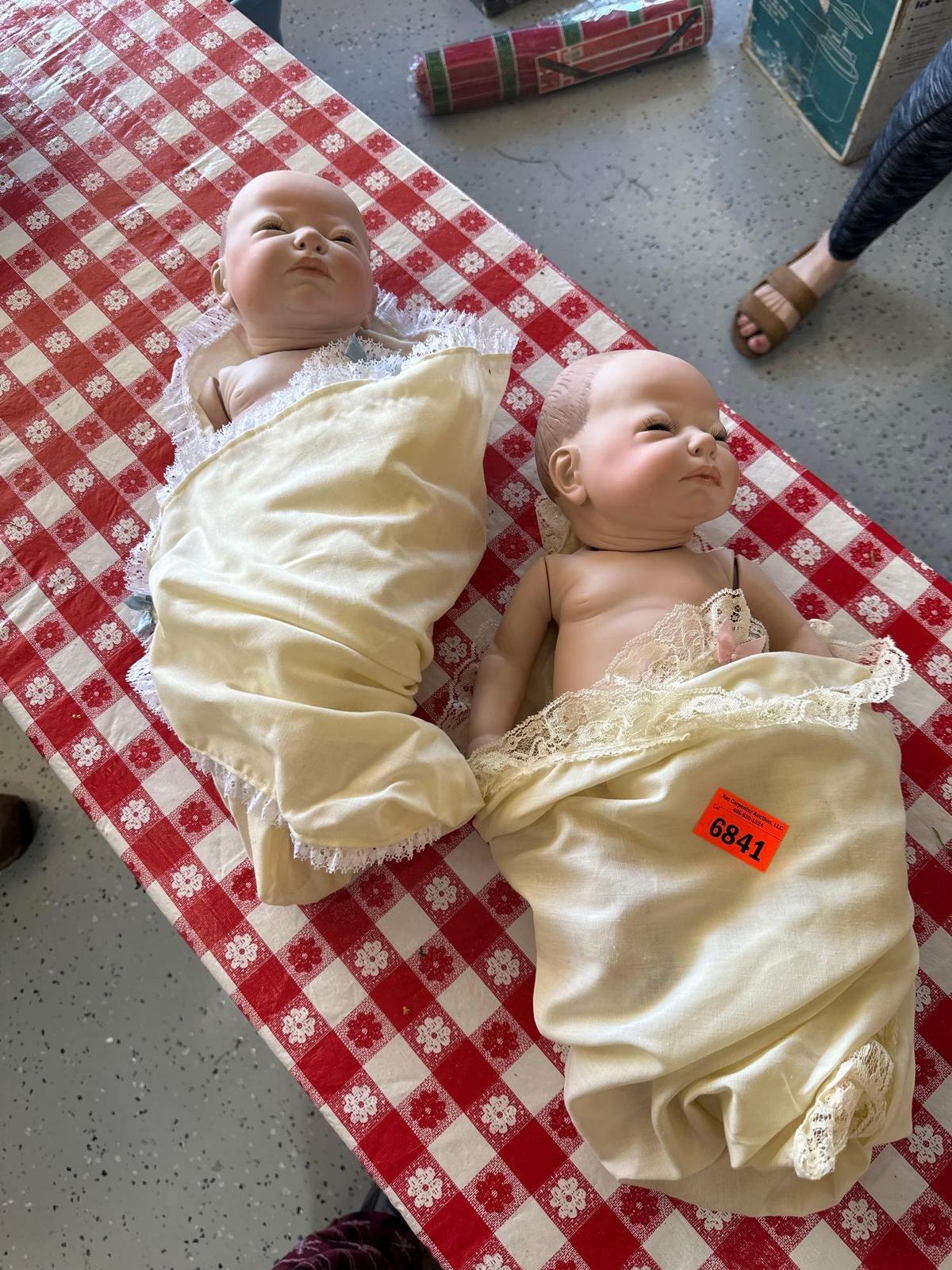 porcelain twin babies