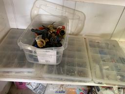 miscellaneous fasteners and hardware in cases