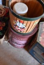 Christmas Baskets and Tin