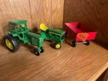 Toy Tractor and wagon