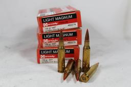 Three boxes of Hornady 7mm-08 139 gr SST. One full and two partial boxes. Count 45.