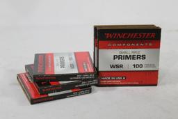 Five boxes of Winchester WSR Small rifle primers, 500 count