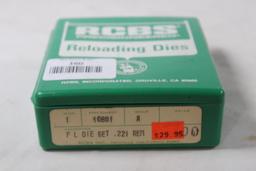 RCBS FL 2 dies set for 221 Remington with trim die. Used, in good condition.