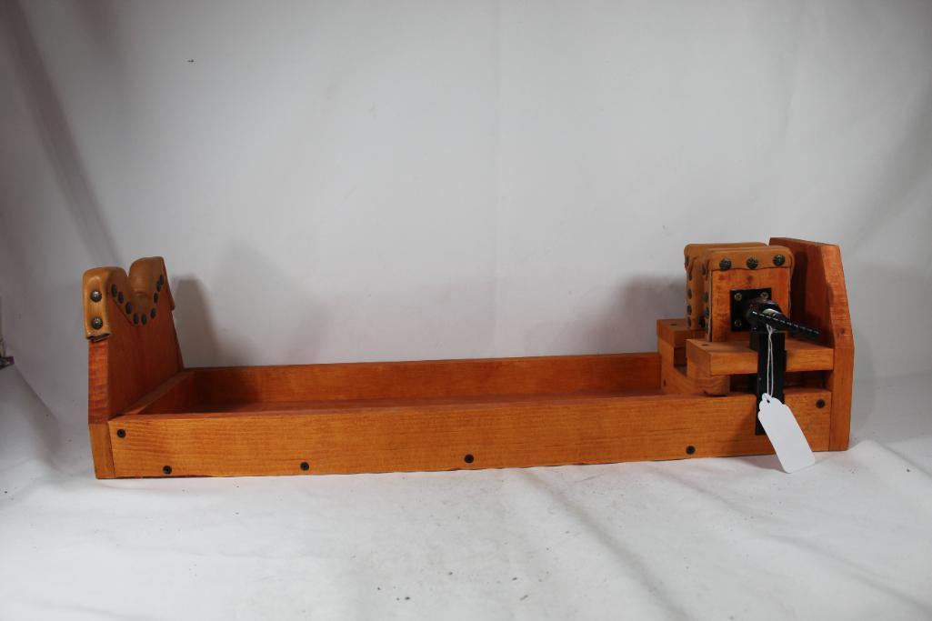 Handmade wood rifle shooting bench. Used.