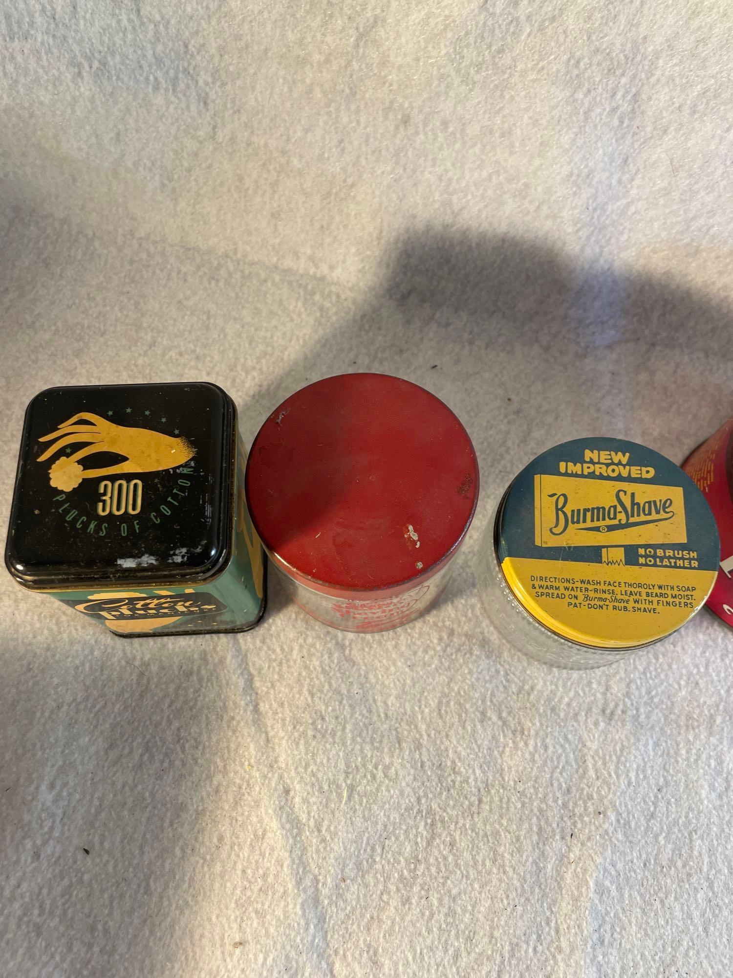 Assorted Vtg Advertising Tins and Jars